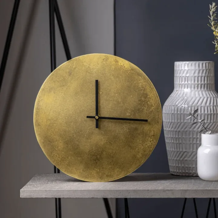 Minimalist Brass Wall Clock