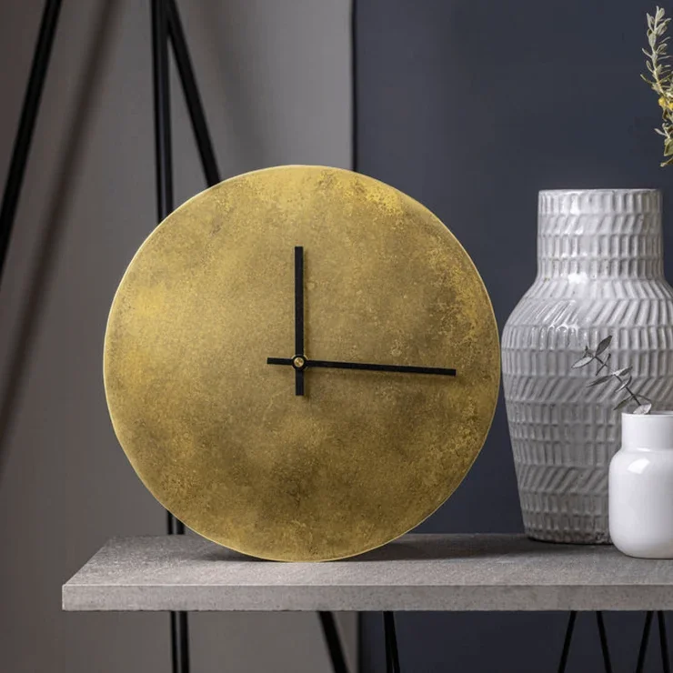 Minimalist Brass Wall Clock